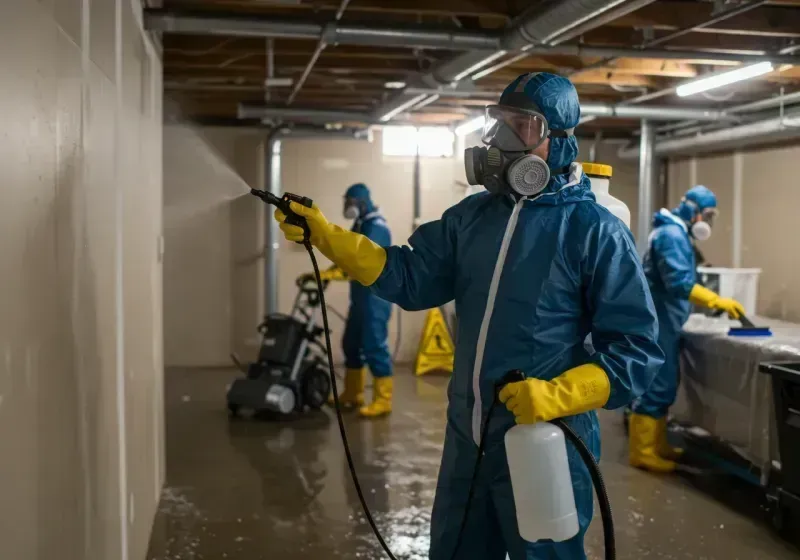 Basement Sanitization and Antimicrobial Treatment process in Edgewood, IN